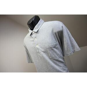 J Crew Mercantile Polo Gray Short Sleeve Casual Prep Mens Size 2XL XXL